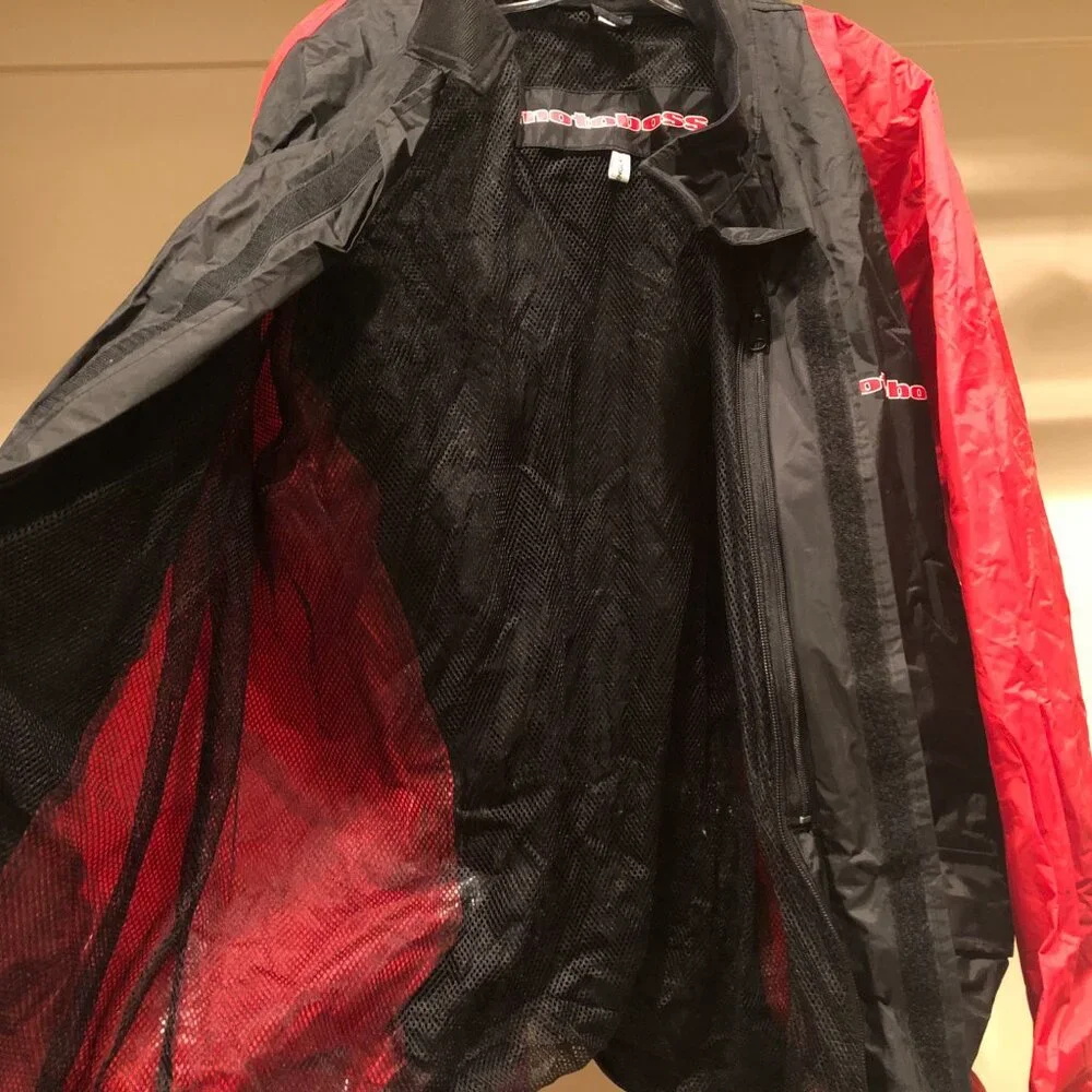 Motoboss Waterproof Motorcycle Riding Rain Jacket Packable X-Large - Picture 5 of 13